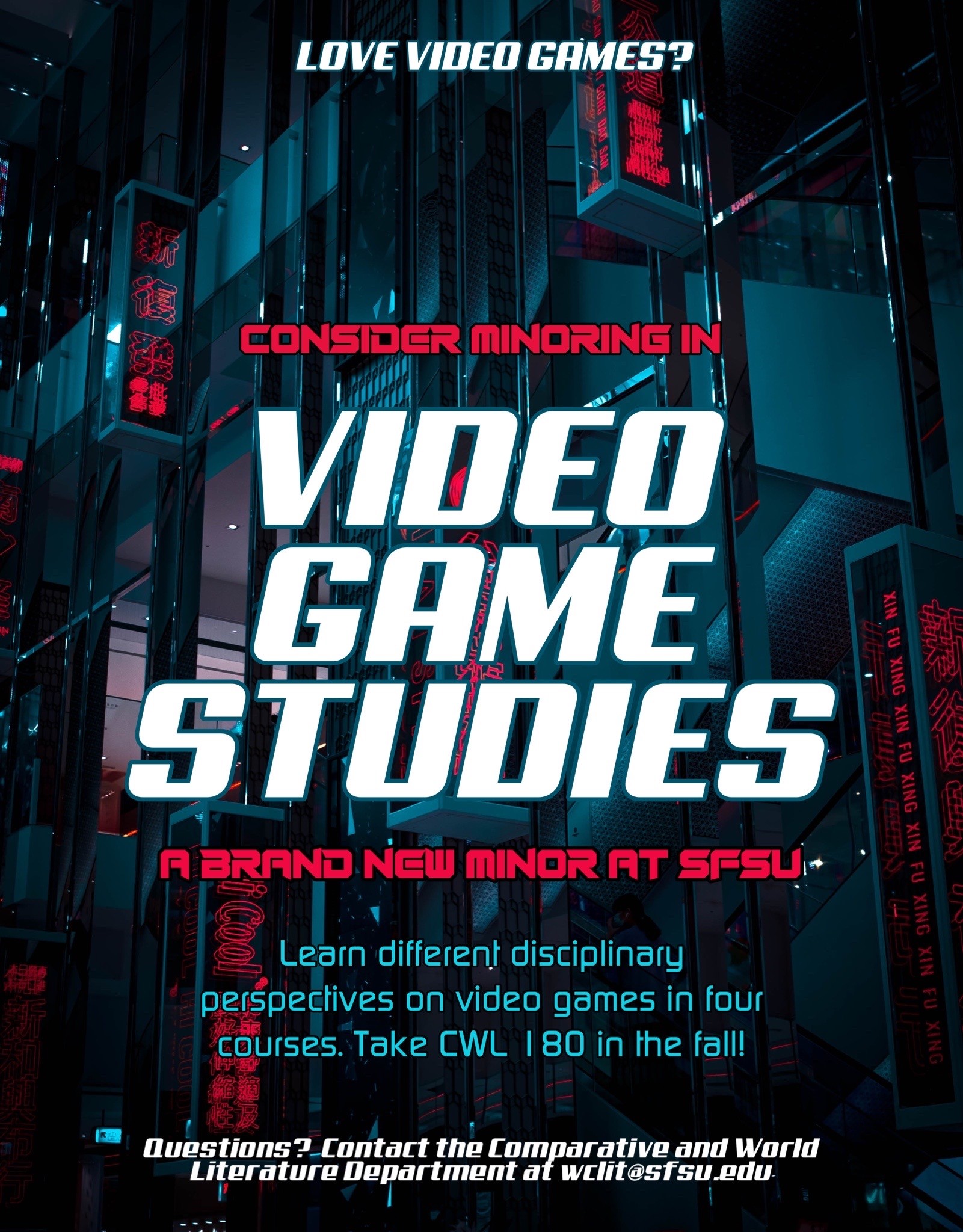 Poster of Video Game Studies Minor