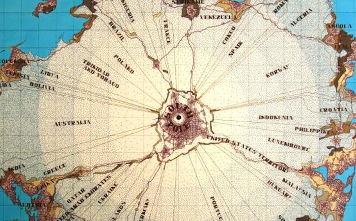 Antique map of the South Pole